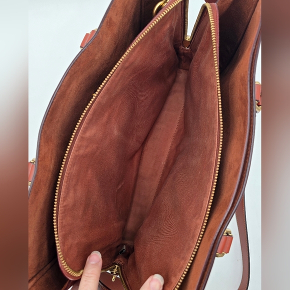 Coach Brooke Carryall In Signature Canvas Leather Tan Rust W/ Wallet - Picture 11 of 16